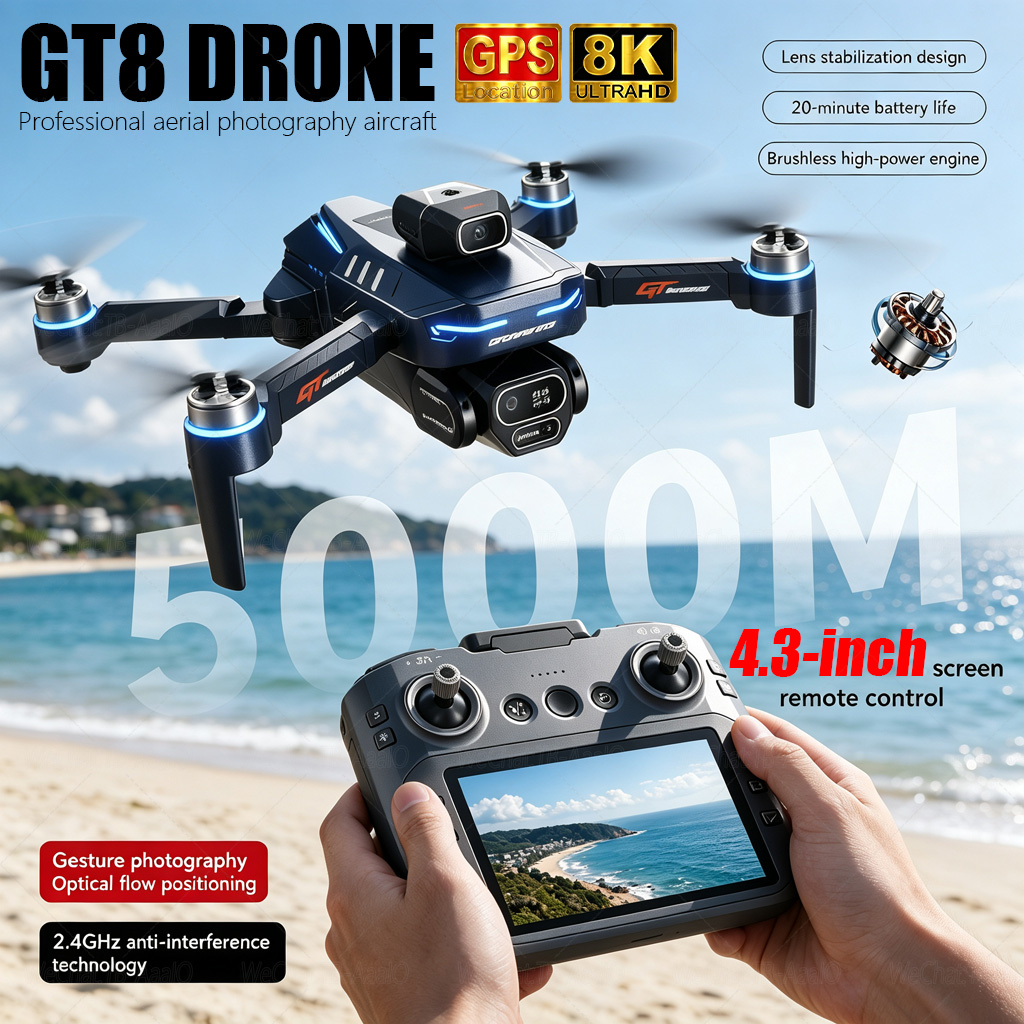 Drone Rc Ufo - NEW GT8 HD RC Drone 4K