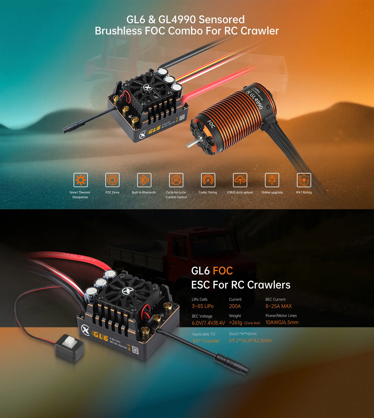 XC COMBO FOC CRAWLER BRUSHLESS - Esc 4In1 Brushless ulasan dan harga