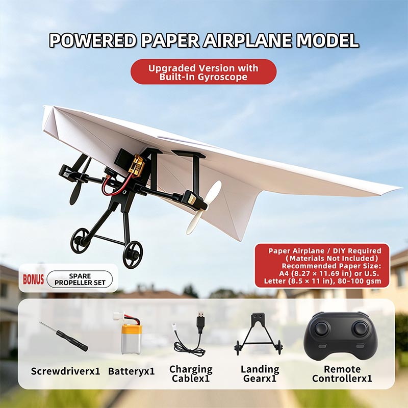 Rc Paper Airplane Kit With Gyr - Drone Rc Jet ulasan dan harga
