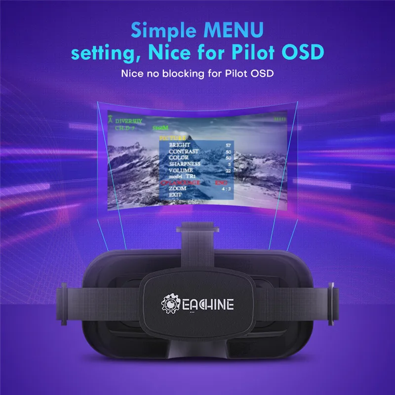 SmCpEachine EV800DM Varifocal  - Fpv Goggles Headset ulasan dan harga